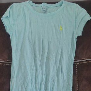Polo teal short sleeve shirt size 8